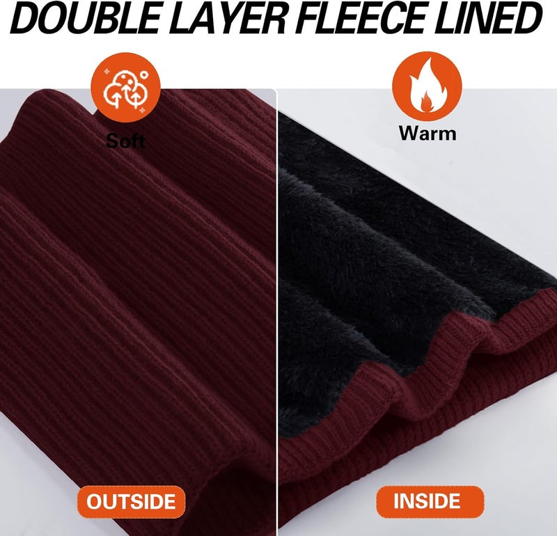 Oliumt Neck Warmer for men,Winter Neck Gaiters Face Scarf Women Windproof Warm Fleece Scarves Gaiter for Cold Weather - Image 4